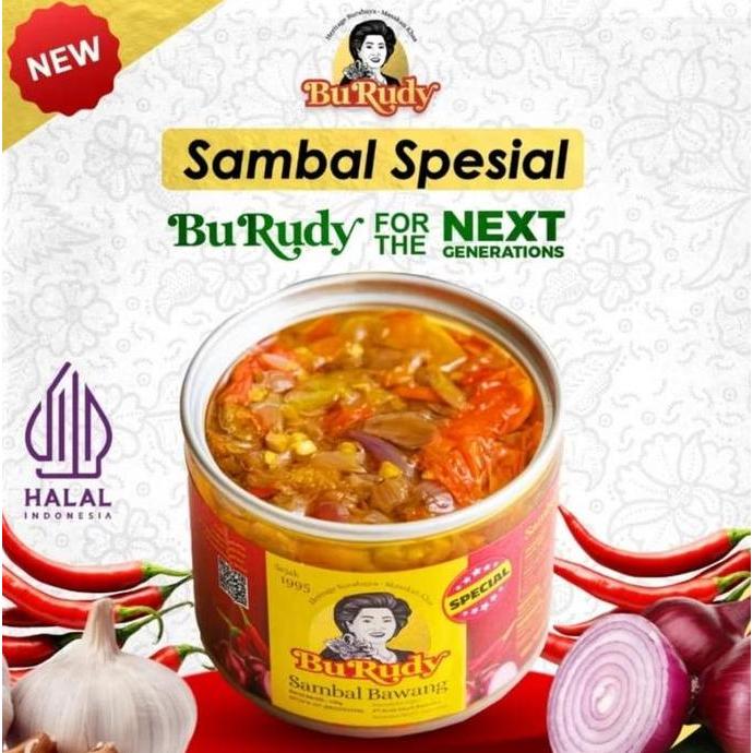 Pilihan- Bu Rudy Sambal Bawang Original Khas Surabaya 110Gr Pedas & Segar Untuk Masakan Udang Dan Se