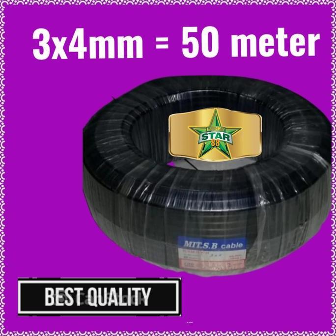 KABEL 50METER POMPA SATELIT 3HP BOSSCO 4SP8A-15 4HP DRAKOS 380 VOLT 8 TERBAIK