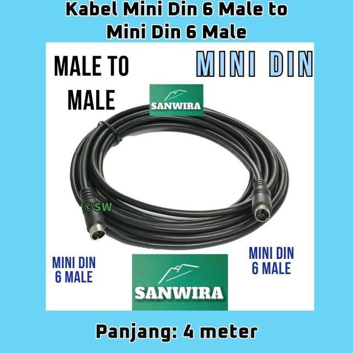 KABEL PS/2 MINI DIN 6 PIN MALE TO MINI DIN 6 PIN MALE HEMAT