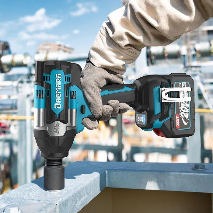 Dagmara 800Nm Electric 1/2 Inch Cordless Impact Wrench  Heavy Duty Brushless  High Power Drive Ratch