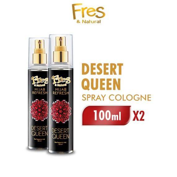 Fumo- New- Fres & Natural Spray Cologne Hijab Refresh Desert Queen Botol 100Ml X2