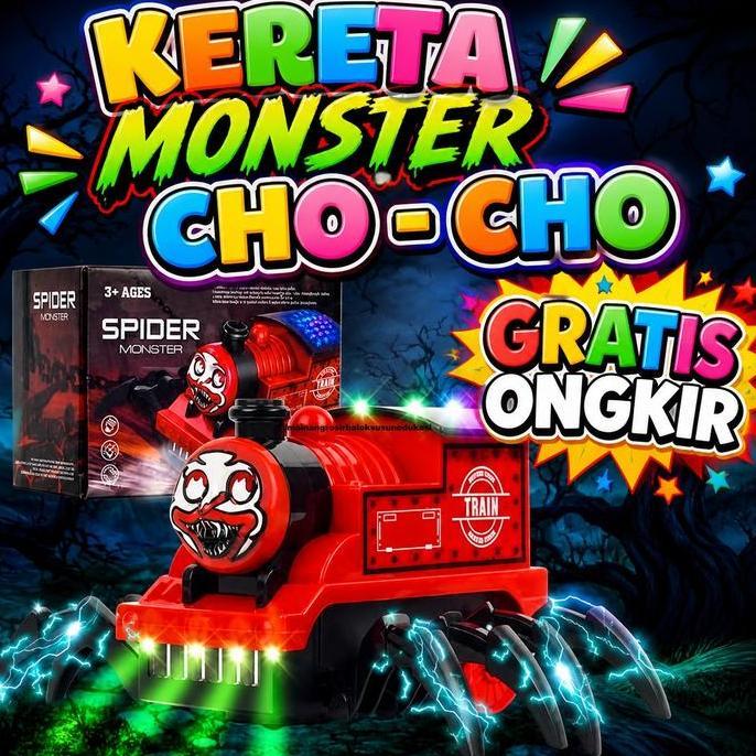 Pilihan - Mainan Kereta Choo Choo Charles Monster Train Doraemon Koleksi Bergerak Lampu Baterai Toys