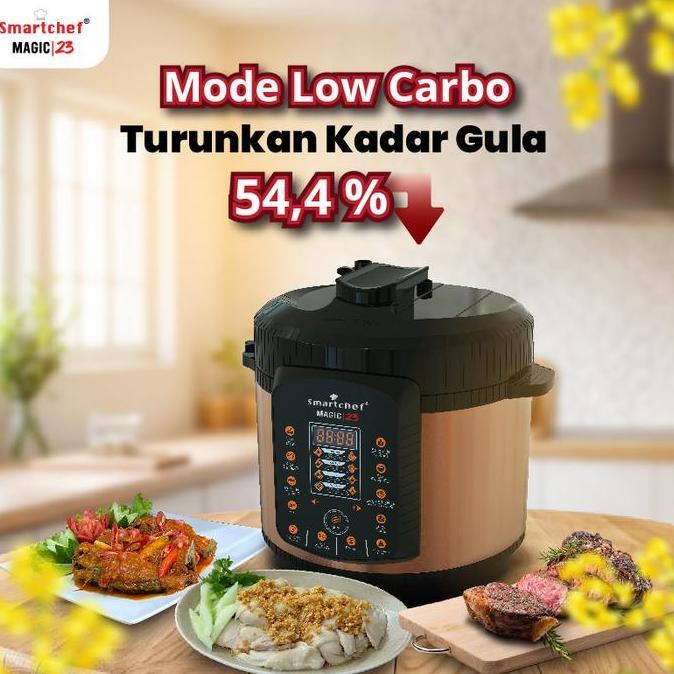 Weshop- Smart Chef Low Carbo Presto Listrik Multicooker Low Sugar