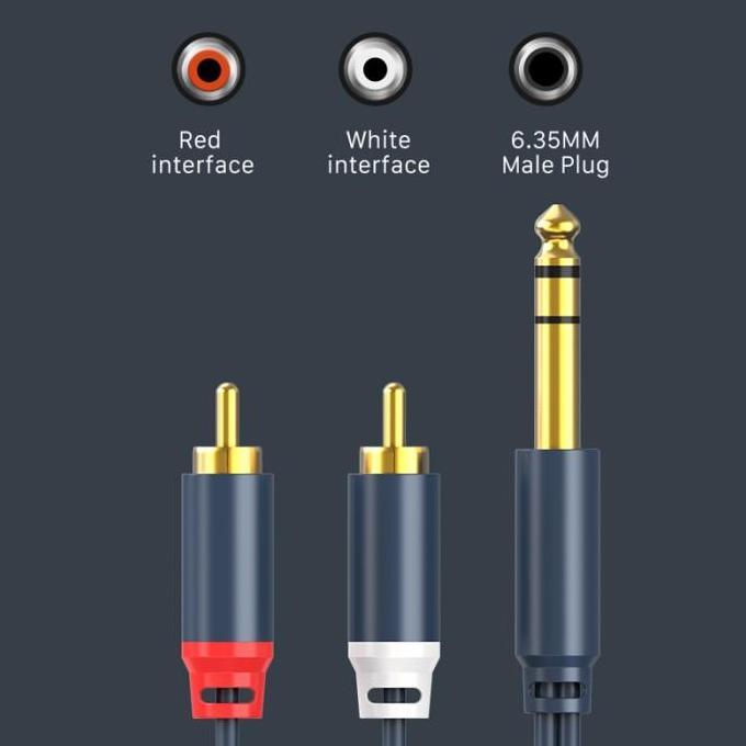 Larisjaminan- Cabletime Kabel Aux 6.5Mm To Rca Cable Jack Aux 6.5Mm To -Rca Stereo