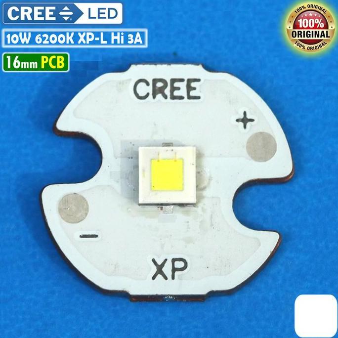 CREE 10W XP-L HI PUTIH 6200K XPL MATA LED SENTER THROW TEMBAK 16MM 3A