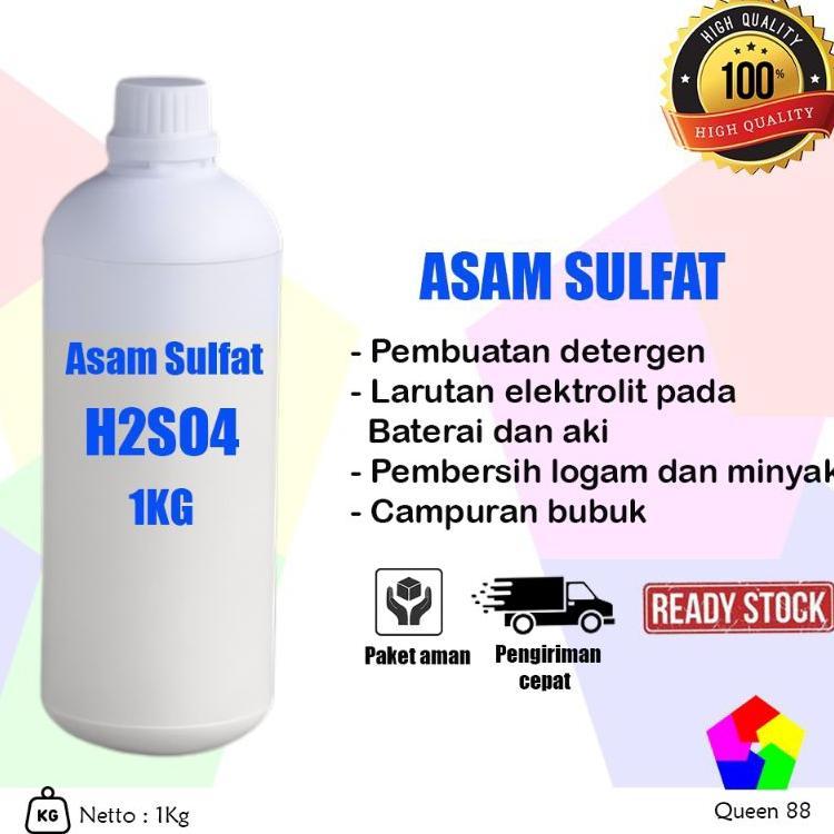 Termurah Asam Sulfat 1kg / H2SO4 98% / Sulphuric Acid / Asam Sulpahte Murah
