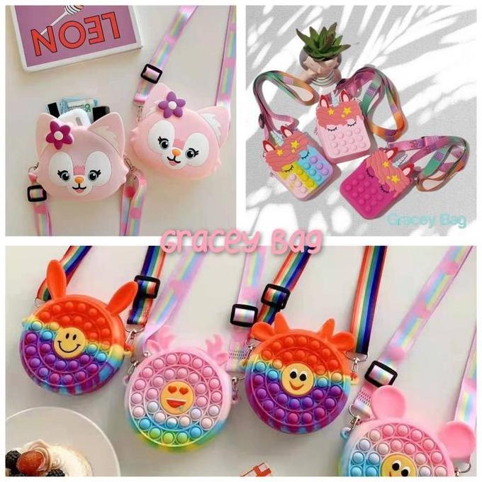 New- Tas Pop It / Sling Bag Pop It Impor / Dompet Pop It Impor