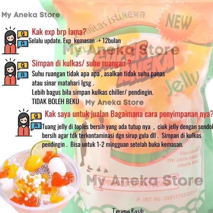 Tino- Jelly Motif Cendol 1Kg/ Cendol Pelangi / Cendol / Jelly Potter /Jelly Pelangi Merk Super Aneka