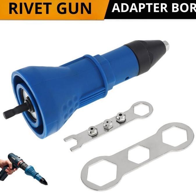 Tang Rivet Adapter Rivet Gun Portable Bor Cordless Tang paku Rivet