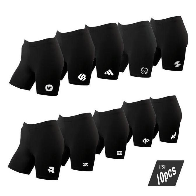 New - Isi ( 10Pcs )Short Leging Legging Lejing Pendek Shot Sot Pants Stretch Unisex Celana  Manset B