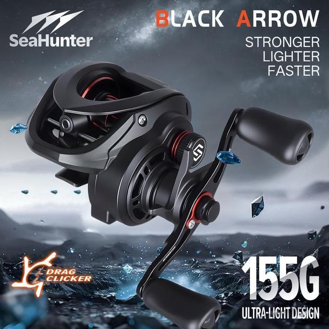 SeaHunter Black Arrow Joran Pancing 1 SET Joran UL Power Rod Baitcasting BC Reel Pancing Black Arrow