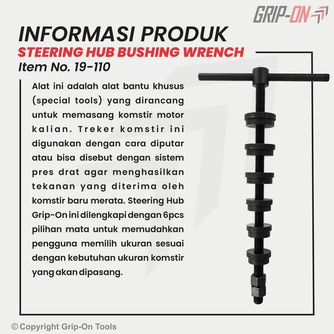 Tools- Grip-On Steering Hub Bushing Wrench Treker Komstir 19-110