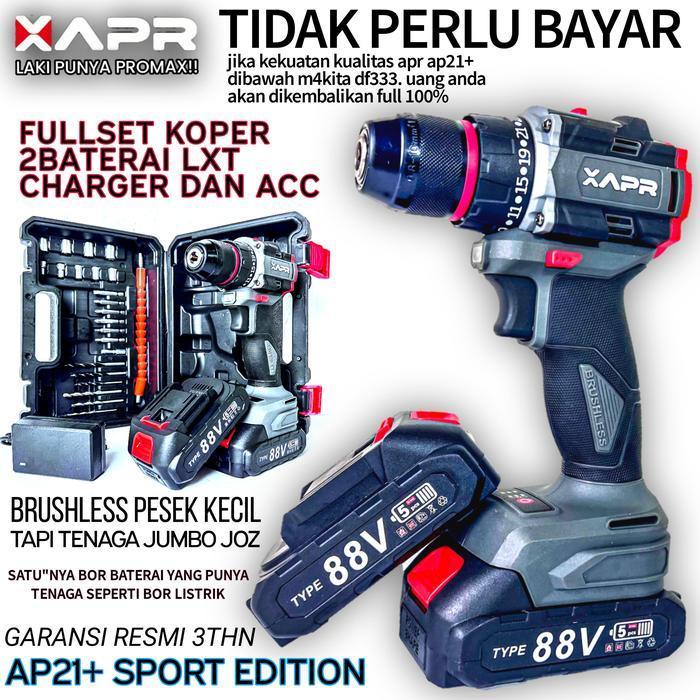 Bor Cordless Baterai GTOOLS EROPA GT04 48V 13mm brushless impact drill