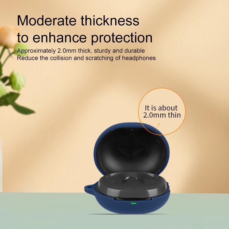 Terbaru Case Casing Cover Silicone Protective Soundpeats C30 Tws / Soundpeatsc30Tws + Carabiner