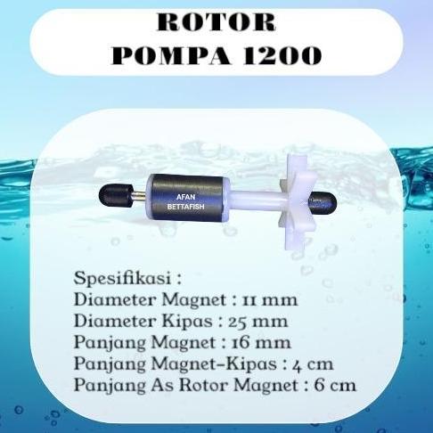Afterday- Rotor Kipas Impeller Magnet Mesin Pompa Celup Sparepart Aquarium