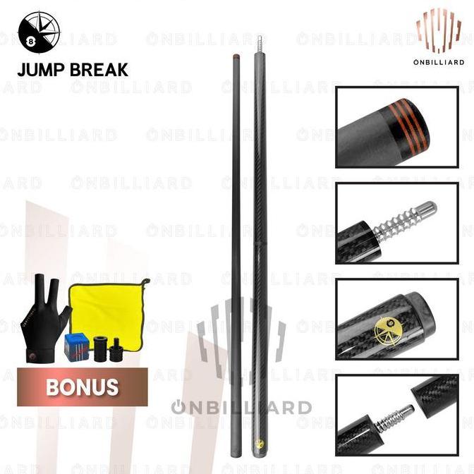 COMPAS Jump Break Carbon Fiber Cue Stick Billiard JumpBreak Cues