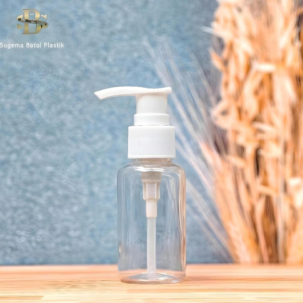 BestPromo Botol Pump 60Ml Bening / Botol Plastik 60 Ml Pet Kecil Tutup Pump Lotion