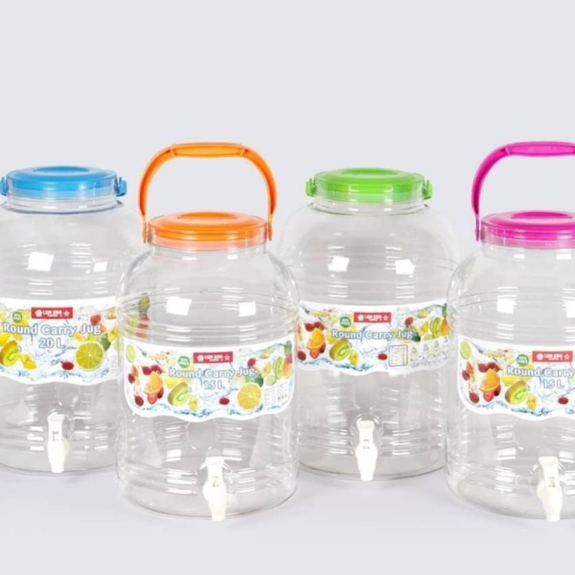 Lion Star  Round Carry Jug  8 Liter Dispenser Air Minum / Galon Air Kecil Galon + Kran