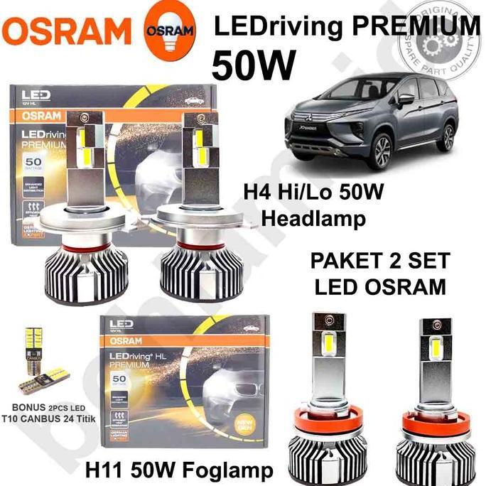 Lampu LED Xpander Osram Premium 50W 2Set Headlamp H4 + Foglamp H11 50W
