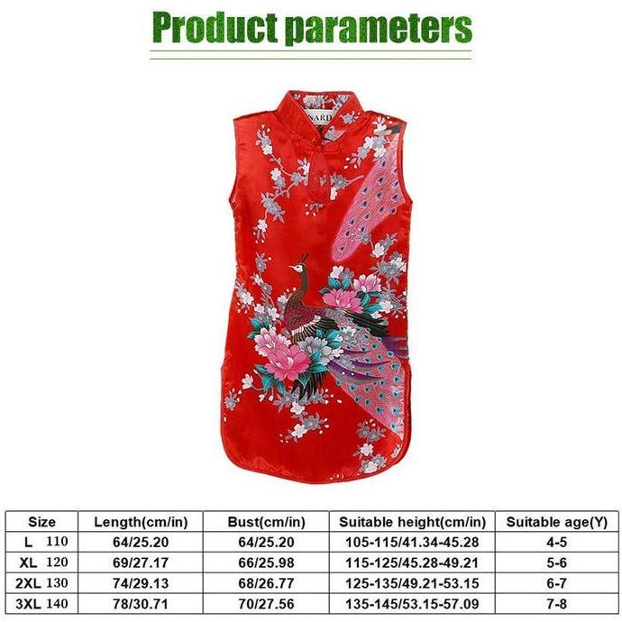 OARINAX Qipao/Cheongsam Anak/ Baju Imlek Anak Perempuan - Baju Cina Anak / Dress Anak Wanita Cheongs