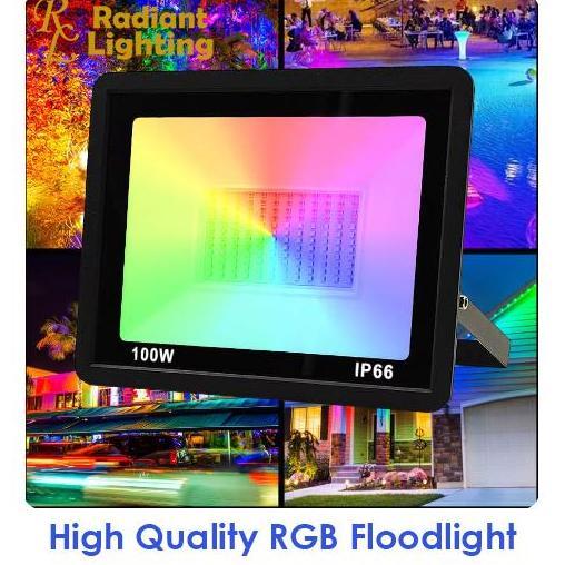 Lampu Sorot Rgb Outdoor Floodlight Led Tembak Warna Warni