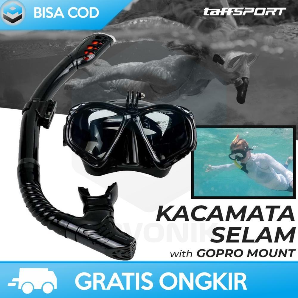 KACAMATA SELAM DEWASA ORIGINAL SCUBA DIVING SNORKELING GoPro MOUNT