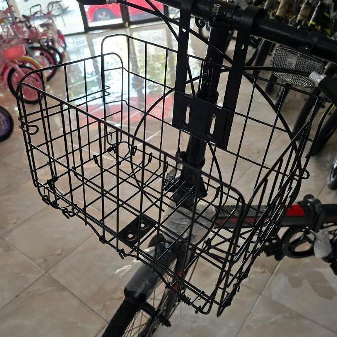 Keranjang Sepeda Lipat MTB CTB Seli Minion Fixie Gravel Keranjang Besi Kokoh Universal Keranjang Lip