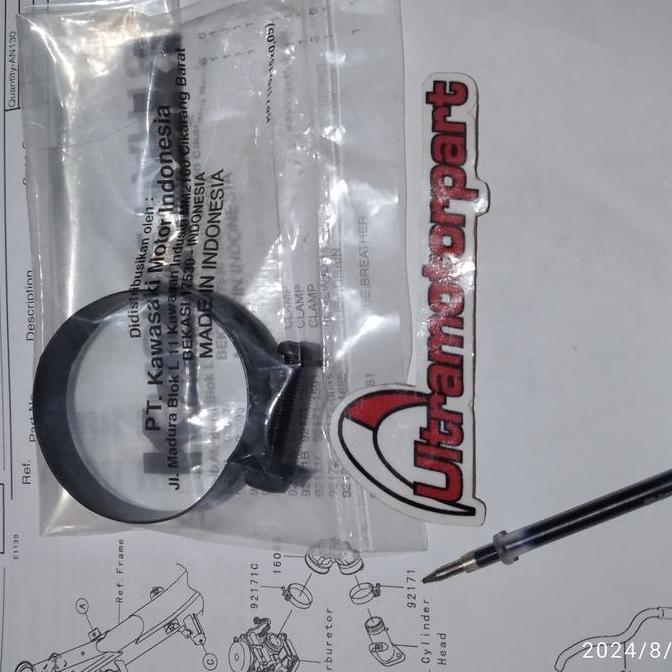 Clamp Clam Klem Karet Intake Ke Manifold Kawasaki Zx130 Zx 130 Ori Harga Khusus