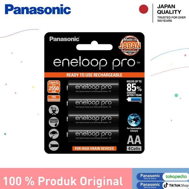 Eneloop Pro Rechargeable Aa 4Pc Battery Eneloop Pro Aa 2550Mah