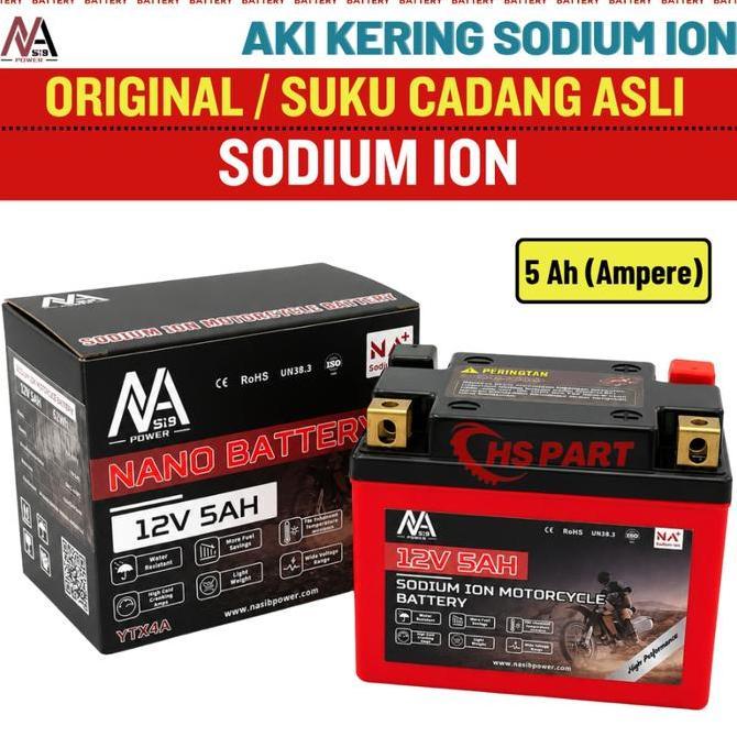 AKI KERING VIXION OLD LAMA NEW XABRE JUPITER MX NEW BYSON 5AH AMPERE ORIGINAL NANO BATTERY 100% TERM