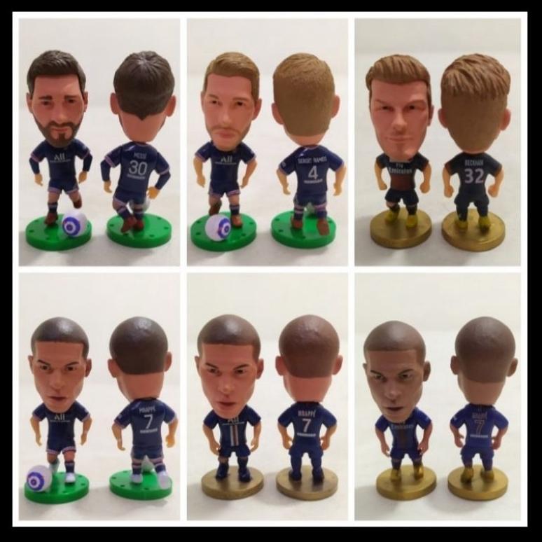Mini Figure Soccerwe Pemain Bola PSG Figure Pemain Bola Neymar David Beckham Kylian Mbappe Sergio Ra