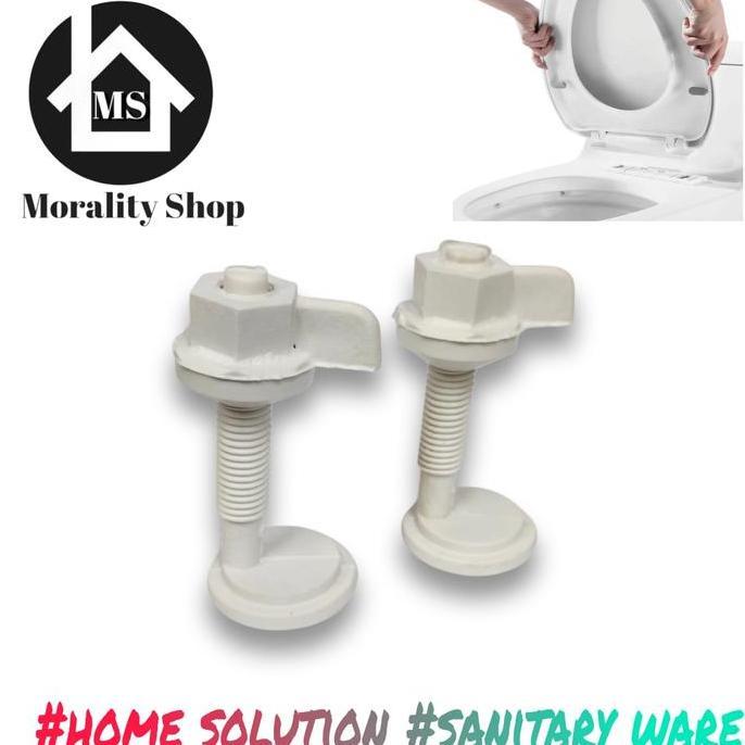Baut Engsel Tutupan Kloset Duduk 94A - Sekrup Screw INA Monoblok Closet Plastik