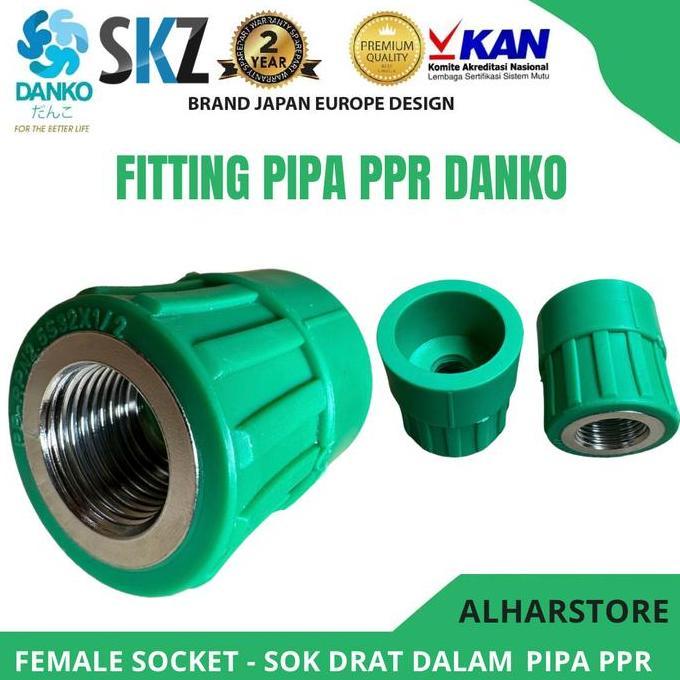 Sok Drat Dalam PPR Danko - Female Socket Sambungan Instalasi Pipa PPR