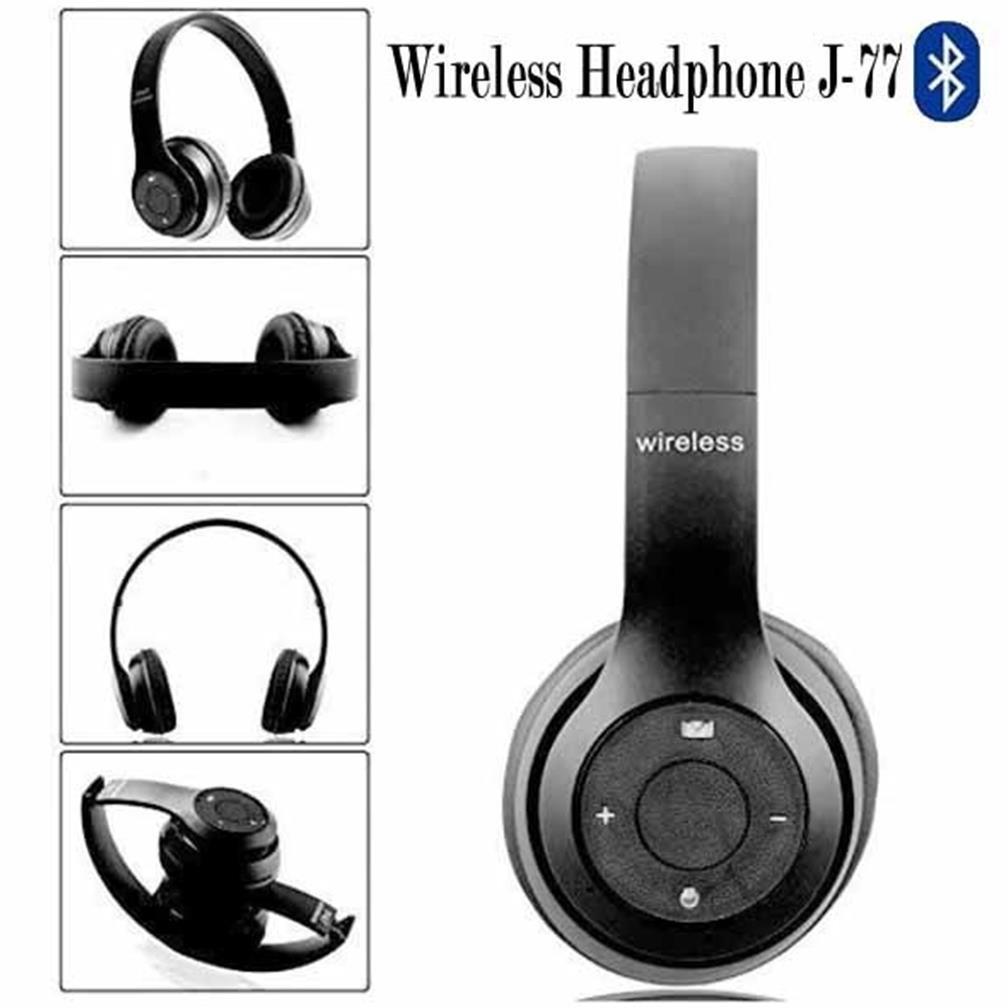 NEW P47 / J-77 HANDSFREE BLUETOOTH HEADPHONE WIRELESS STEREO HD