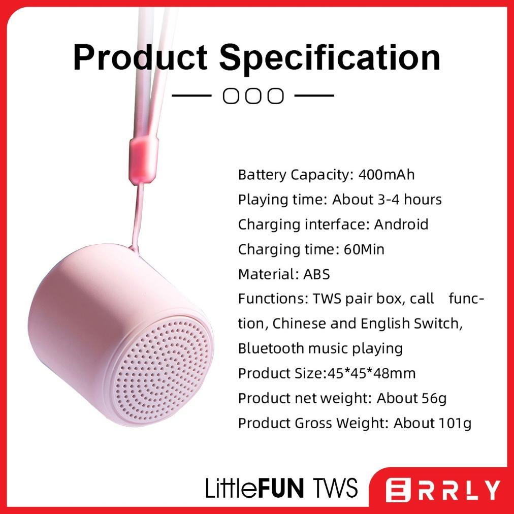 BIG PROMO MINI SPEAKER BLUETOOTH MACARON INPODS I12 LITTLE FUN BISA TWS 2IN1 HIFI MUSIC BOX STEREO M