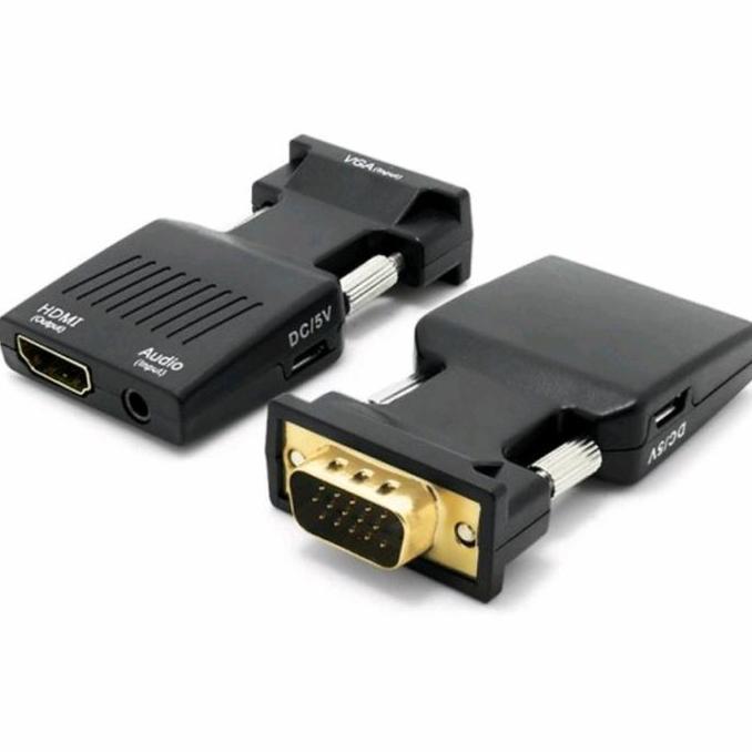 converter vga to hdmi/converter vga hdmi box coklat/dongle vga to hdmi