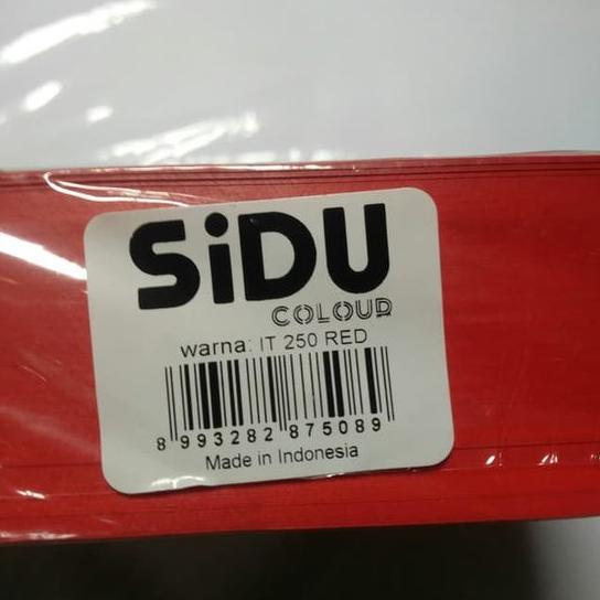 Sidu Kertas Merah | Kertas Hvs A4 80Gsm It 250 Red Merah Cabe | Sidu Spectra Spektra Colour