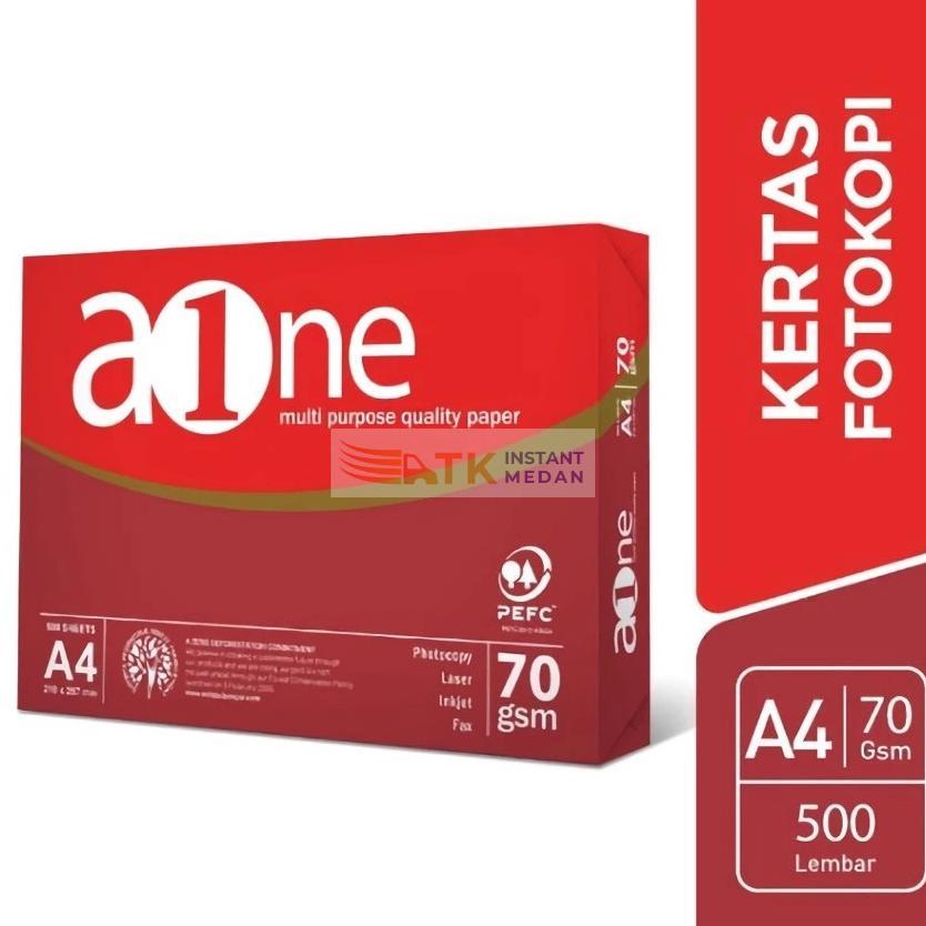 Hvs Aone A4 70 Gsm Per Rim Print Paper Fotocopy Putih