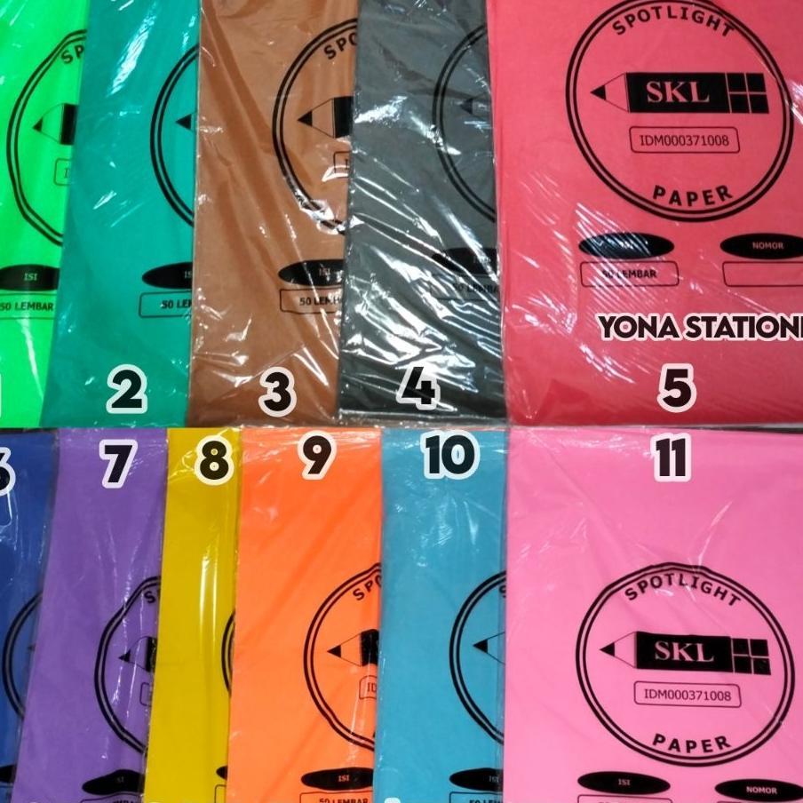 Karton Asturo Warna Warni Ukuran 40 X 60 Cm | 1 Pak: 50 Lembar | Tersedia 11 Warna: Hijau Muda, Hija