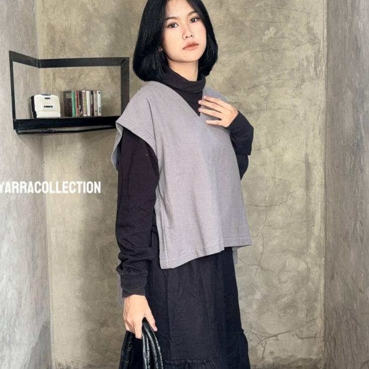 Laura Vest By Yarra | Vest Linen | Vest Polos | Outer Polos | Vest Tali Samping | Vest Style Korea |