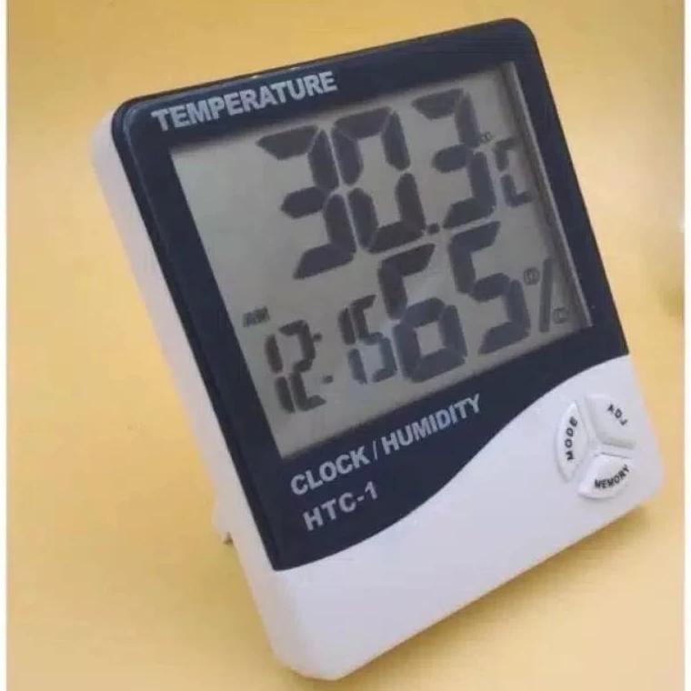 Hygrometer Termometer Digital Indoor Jam Pantau Suhu Kelembaban Akurat