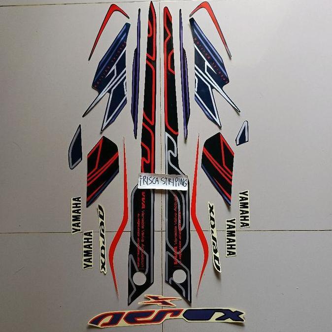 striping stiker aerox xiber hitam biru