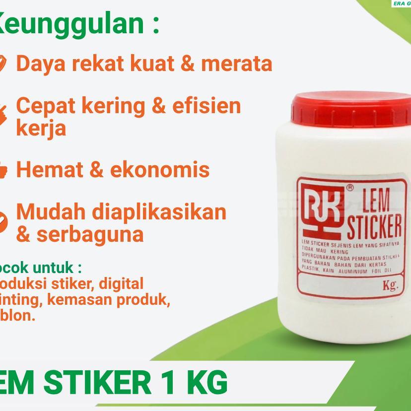 Lem Stiker 1Kg | Perekat Kuat Untuk Sablon Stiker