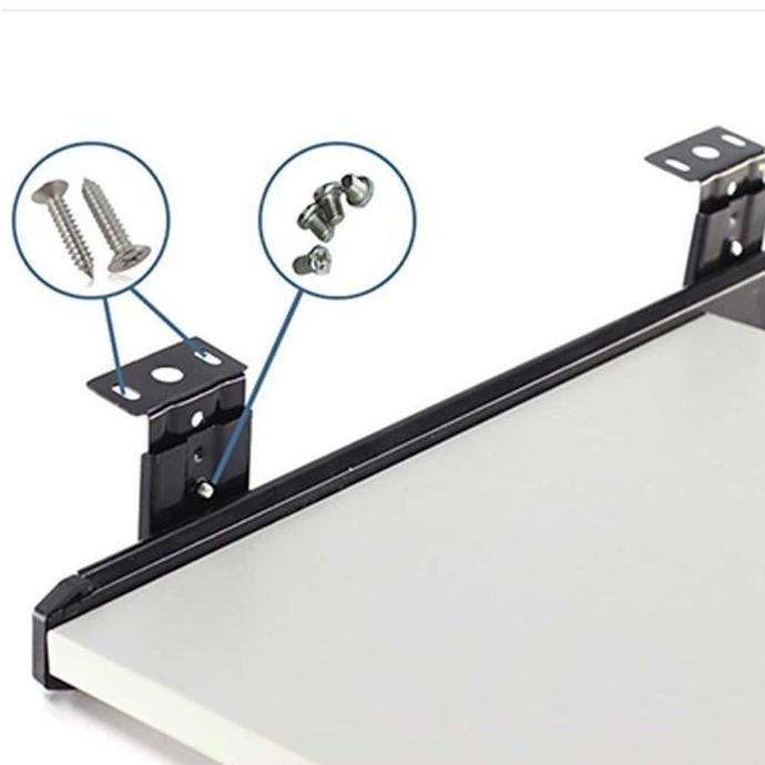 Rel Laci Keyboard Tray 27cm Rel Tempat Keyboard, Rel Laci Slide Track Meja Keyboard Tray