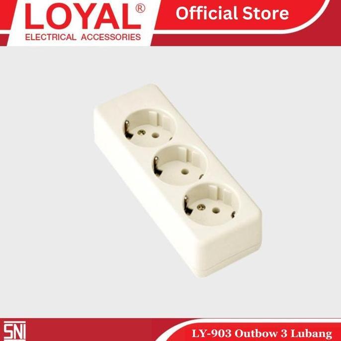 (Good) Loyal Stop Kontak Outbow Stopkontak 3 Lubang LY 903 LY903 (B)