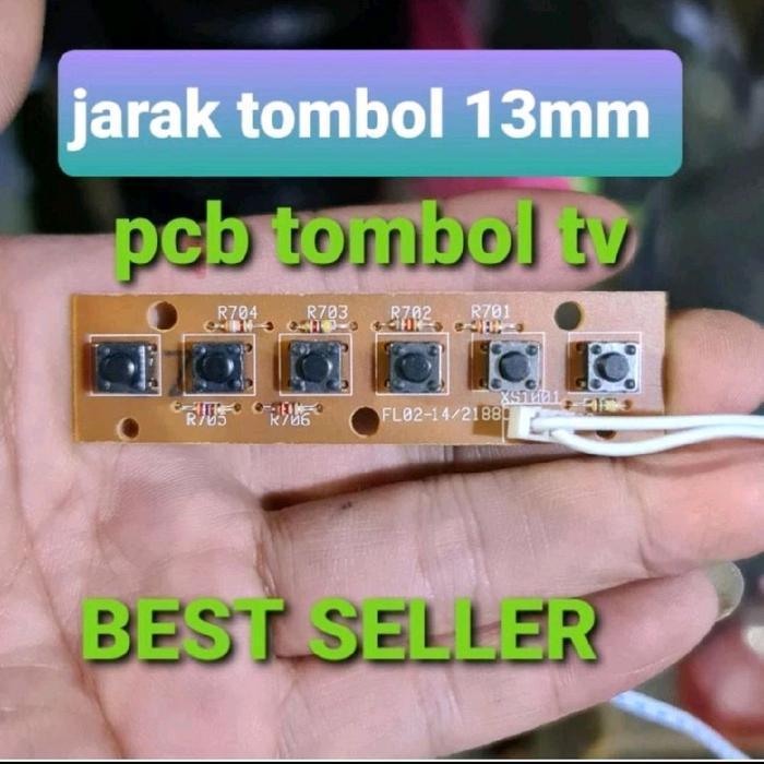 papan PCB tombol panel tv cina  depan yang umum digunakan pada televisi tabung (CRT) buatan China. P