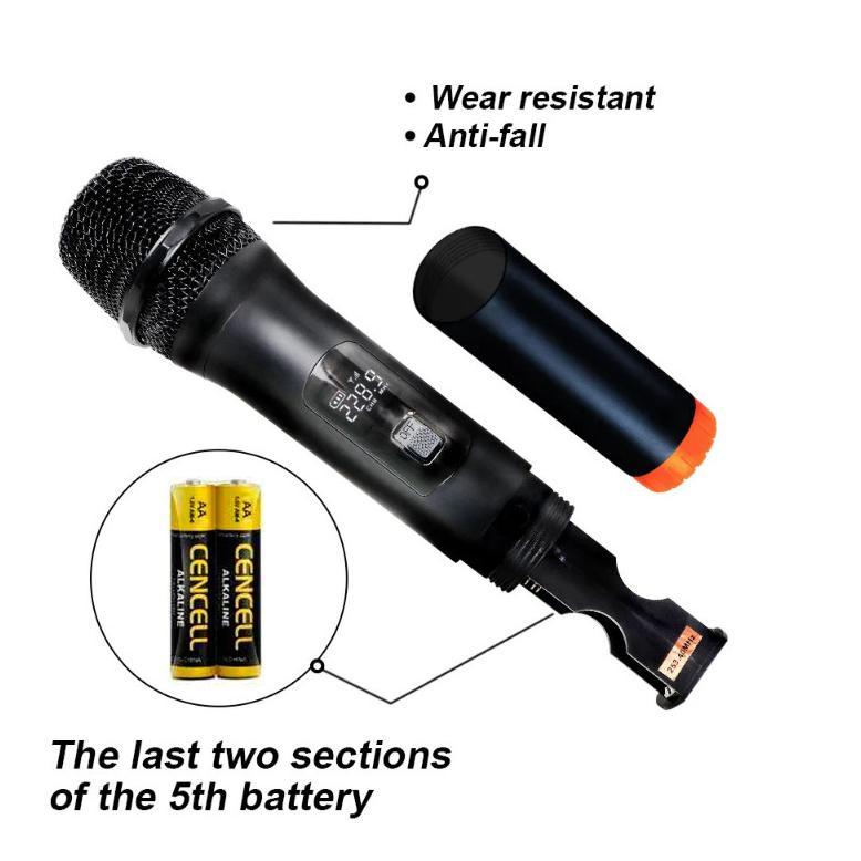 PROMO TERBARU Microphone Profesional 2 Mic Wireless Wireless Bluetooth Mic Microphone Mikrofon Karao