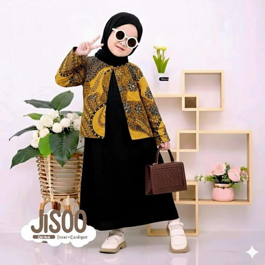 BIG PROMO gamis anak kombinasi batik model oter