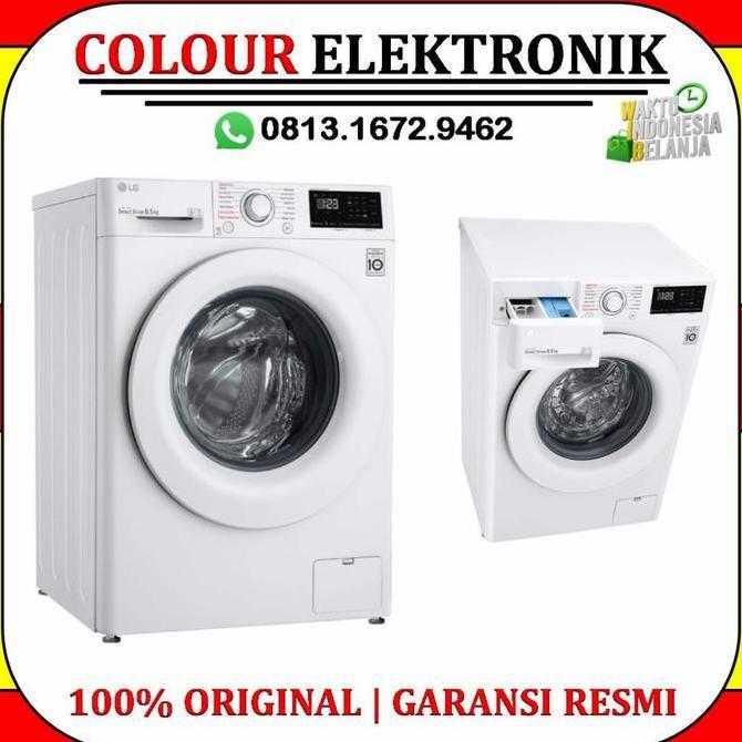 (Good) LG MESIN CUCI FRONT LOADING 8.5 Kg FV1285S5WS | FV1285 | LG FV1285S5WS