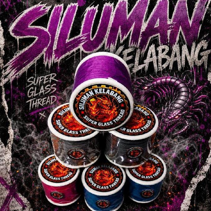 Benang Layangan Super Kaca Siluman Kelabang Anti Putus Tajam Kuat Benang Gelasan Adu Layangan
